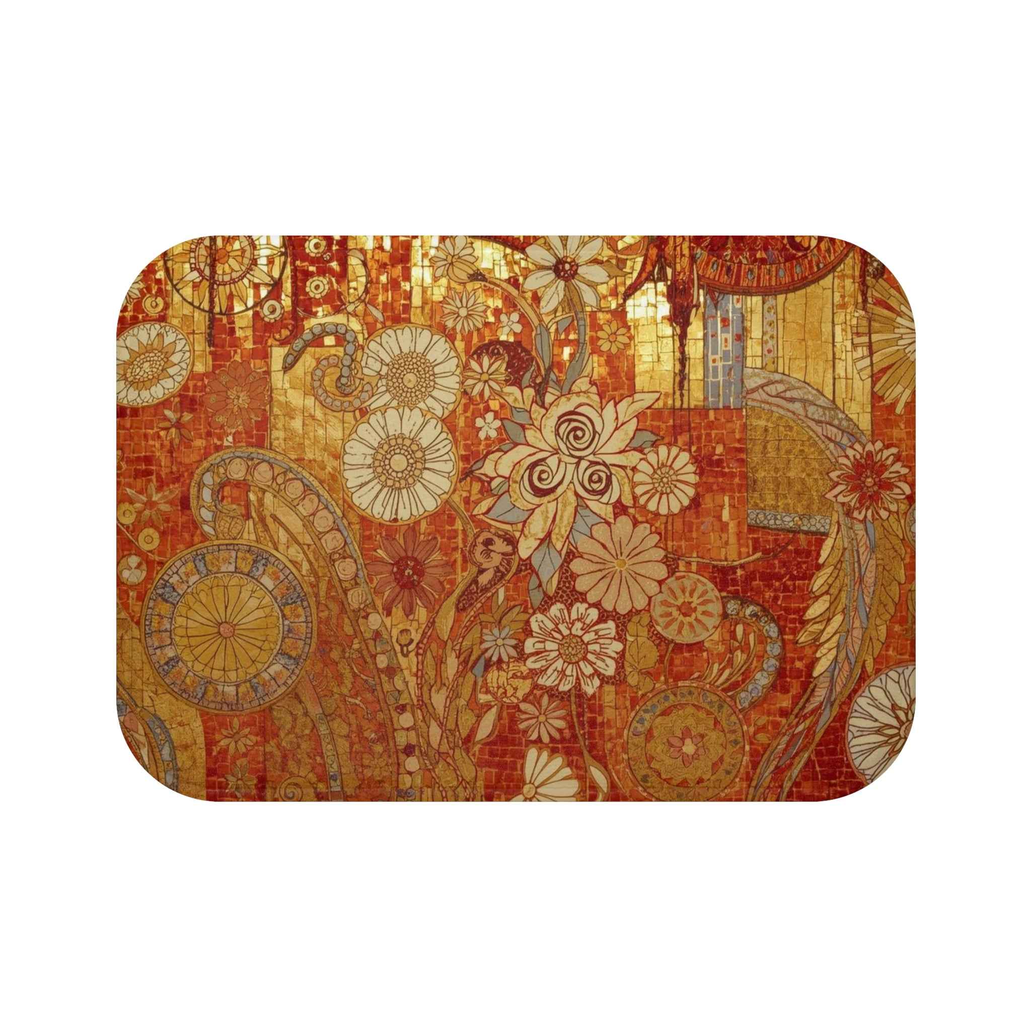 Elegant Floral Bath Mat - Bohemian Home Decor, Non-Slip Bath Rug, Shower Mat, Gift for Her, Bathroom Accent Rug